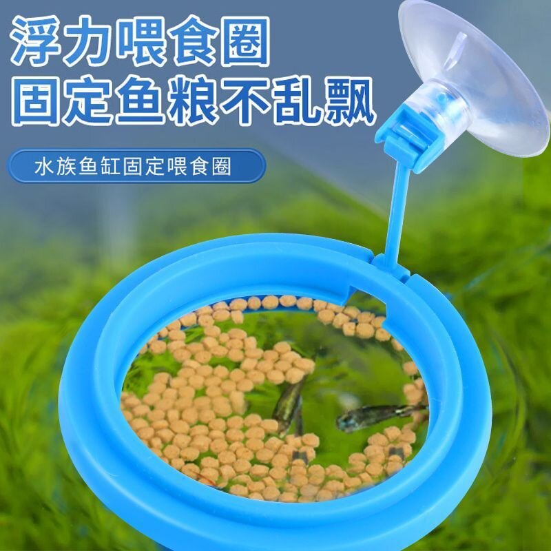 喂鱼鱼缸喂食器喂食圈鱼食投喂器丰年虾投喂圈漂浮小鱼孔雀鱼