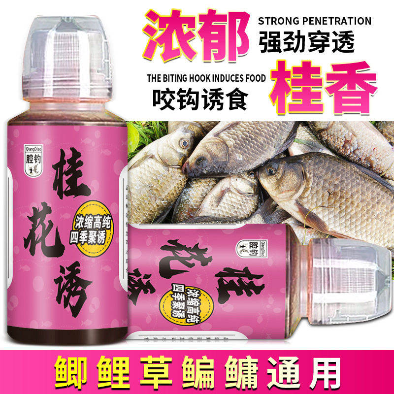 桂花诱花果香钓鱼小药窝料鲫鱼鲤鱼青草鲢鳙野钓黑坑鱼饵料添加剂