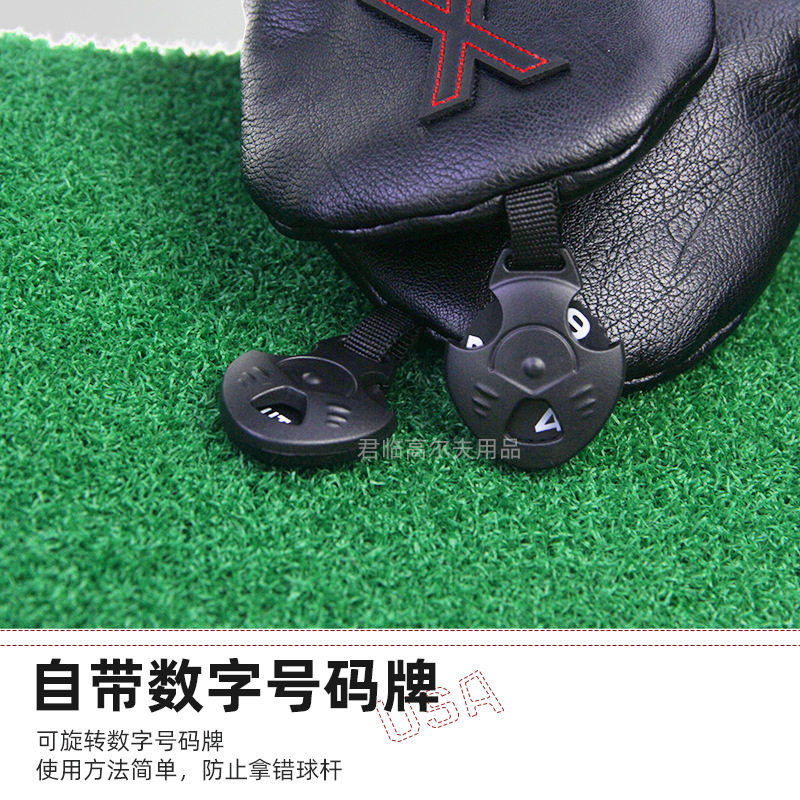 高尔夫USA贴片数字杆头套球杆保护套铁杆套木杆套推杆套PU防水