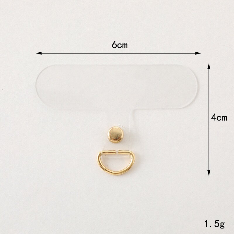 新款环保PVC卡片手机挂绳垫片可拆卸手工T形状简约百搭免打孔夹片