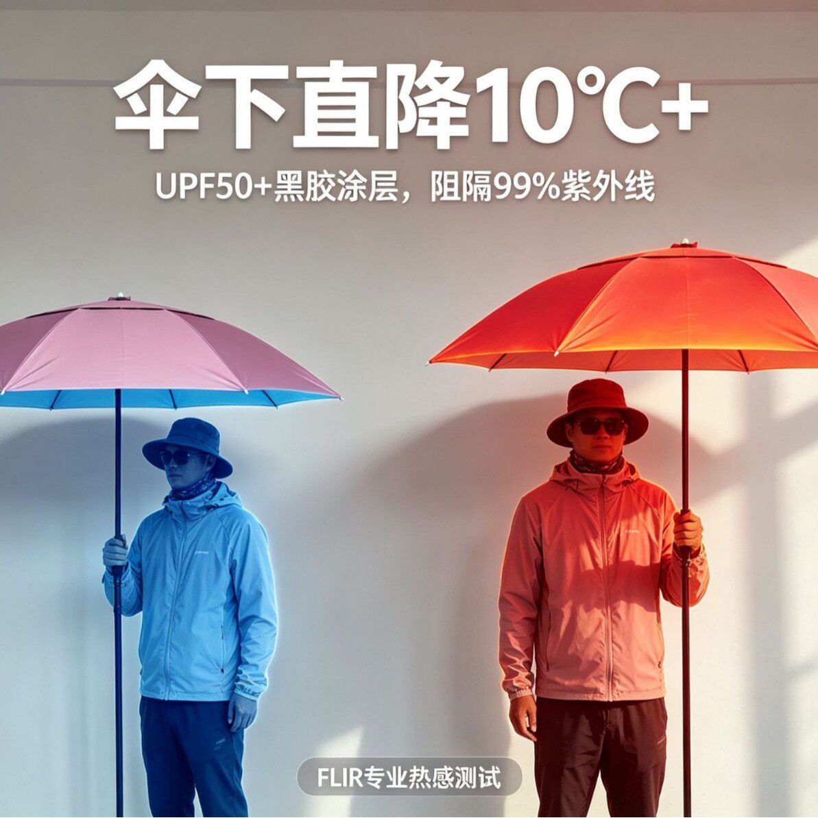 户外钓鱼专用加厚万向折叠防晒防雨稳固便携钓伞露营伞摆摊伞银胶