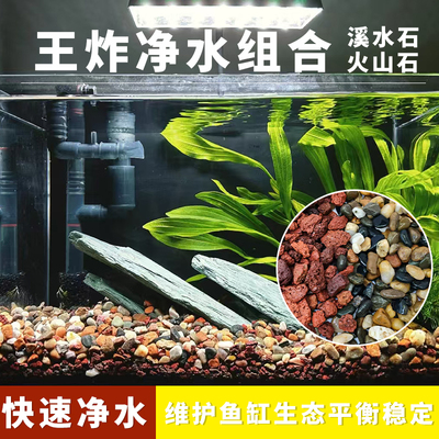 鱼缸造景石火山石水族箱底砂装饰