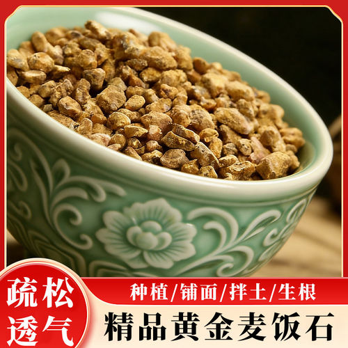 黄金麦饭石颗粒营养多肉植物铺面专用石拌盆栽种植上色控养根