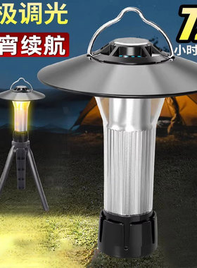 户外灯照明露营灯超长续航营地灯用品装备野营灯帐篷灯挂式GZ灯塔