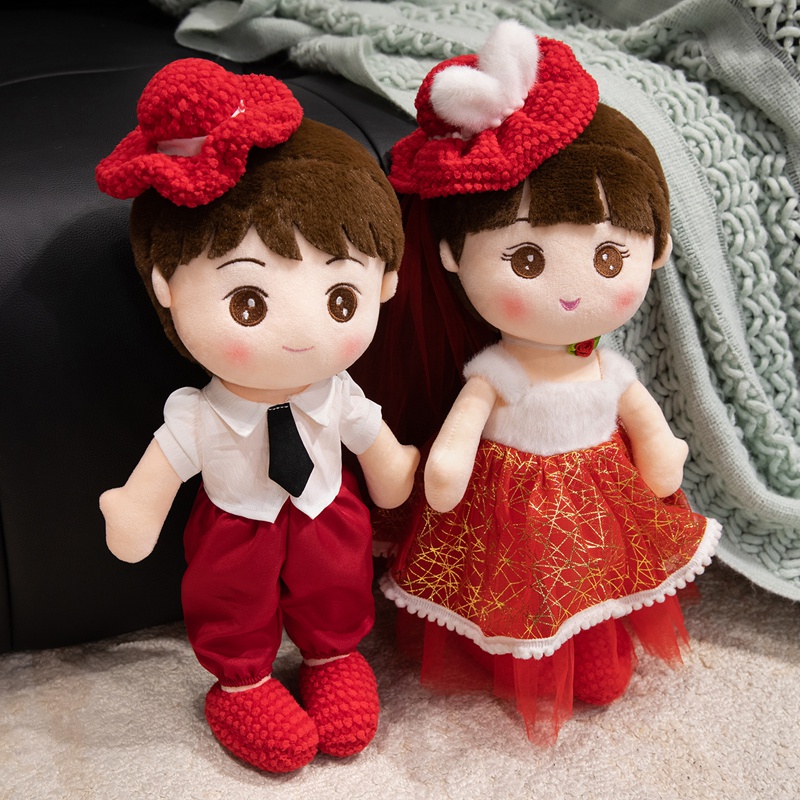 结婚压床娃娃一对毛绒玩具情侣公仔玩偶新婚高档娃娃喜娃布置礼物