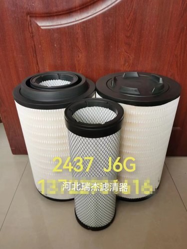 PU2437空气滤芯适配新款解放J6G国六空气滤清器K2437空气滤芯空滤