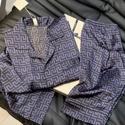 男士睡衣春秋季冰丝长袖高级感