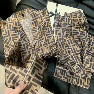 男女士丝绸家居服套装 高级感2025年新款 夏 冰丝长袖 情侣睡衣春秋季