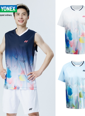 真YONEX尤尼克斯羽毛球服男女款比赛服抗菌速干 yy运动短袖110155
