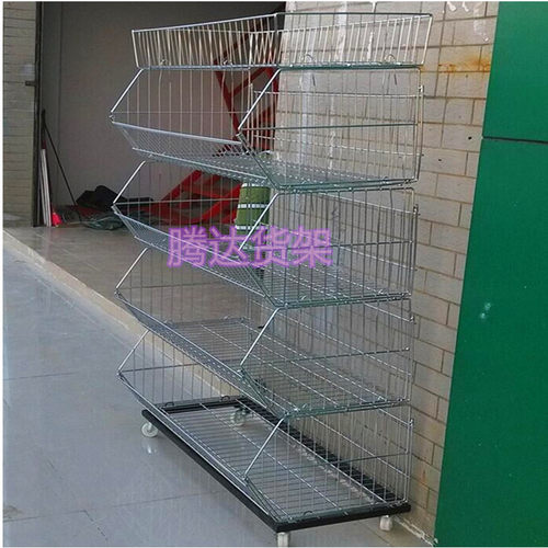 电镀小货架斜口篮展示架置物架