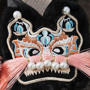 手工虎头鞋大人拖鞋刺绣中国风女亚麻底平底可爱小老虎新中式半拖