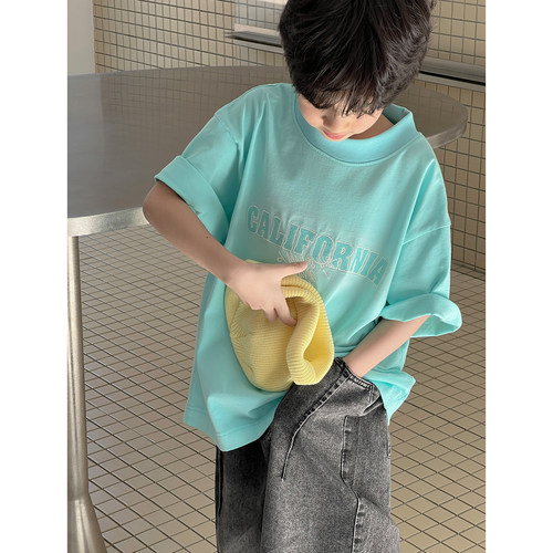 2026夏季新款男童t恤短袖童装儿童半袖宝宝薄款上衣男孩中小童潮t
