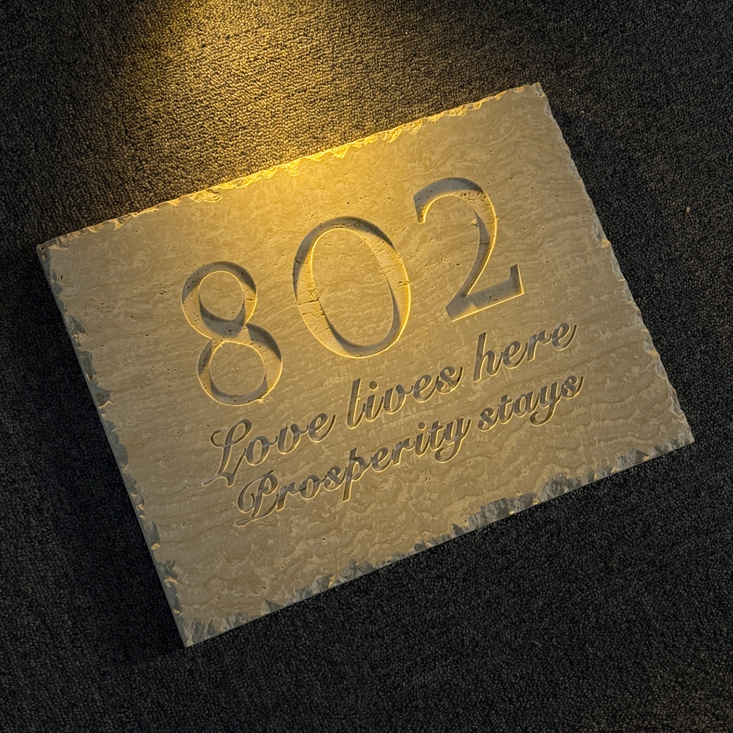 服装店创意洞石招牌网红店铺天然大理石牌匾商业街区门口石材门牌