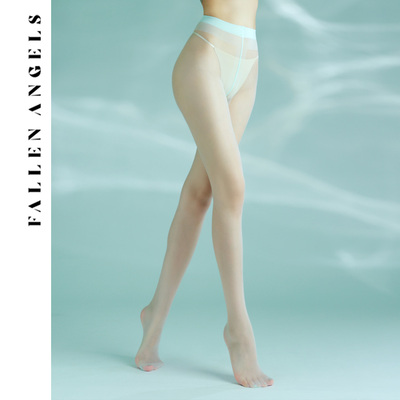 FallenAngels 薄荷曼波绿色丝袜女夏季薄款防勾丝光腿神器美肤袜