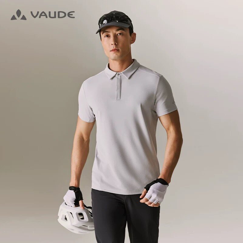 VAUDE巍德夏季男士短袖polo衫户外骑行速干抗菌透气干爽运动T恤