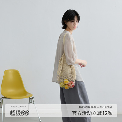 拙外【光薇】法式独特精致小上衣轻薄透气夏季防晒衬衫百搭衬衣