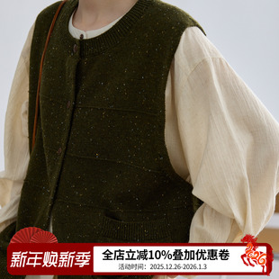 外穿羊毛女士叠穿马甲 毛衣慵懒高级感2025早秋新款 拙外 森灵