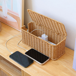 散热埋线盒子带盖编织盒电源线整理盒插座插排数据线理线器保护盒