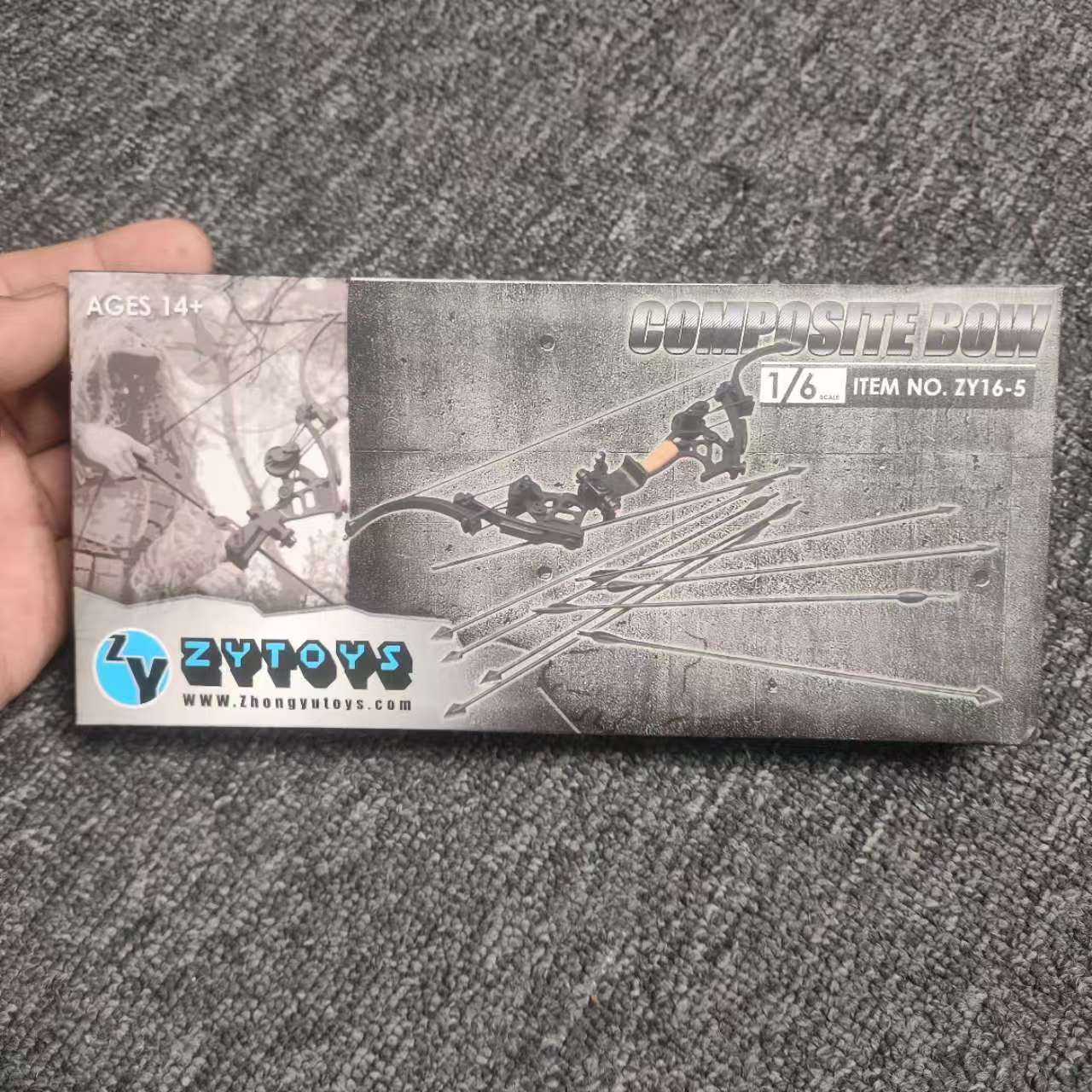 兵人配件迷你武器 1/6 复合弓 ZY16-5 小比例塑料模型不能发射