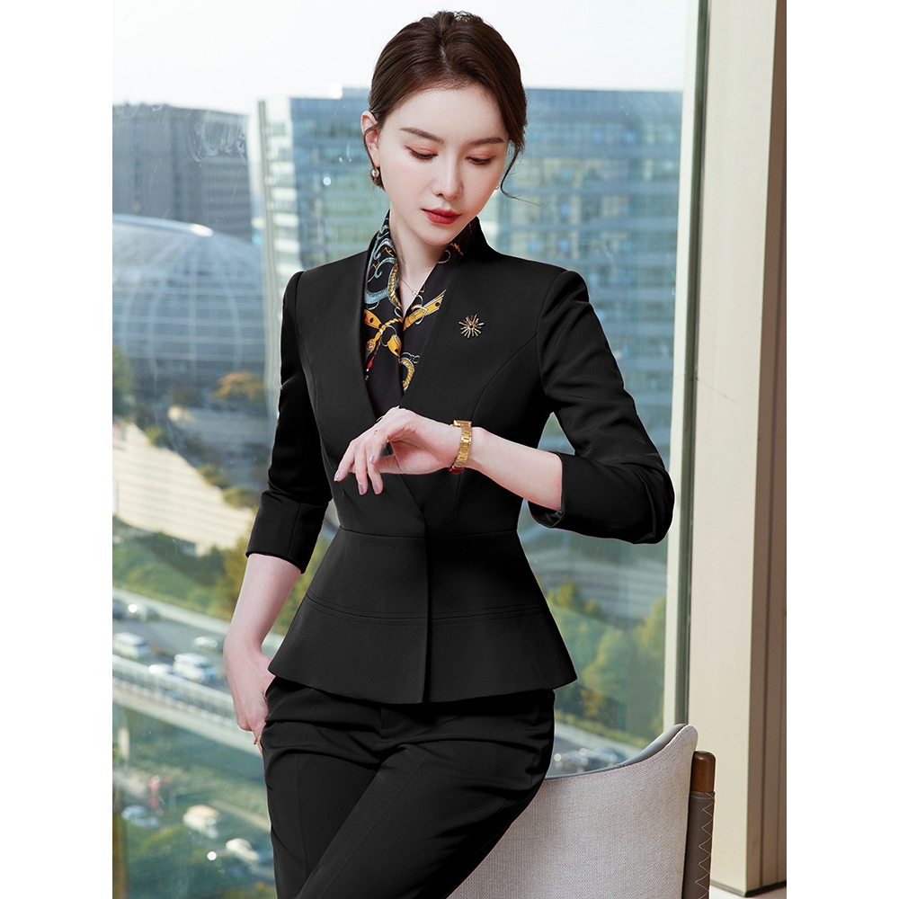 高端职业装气质女神范西服套装时尚名媛上班面试工作服主持人正装