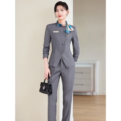 空姐制服职业套装高端西服气质通勤美容师餐厅酒店前台工作服工装