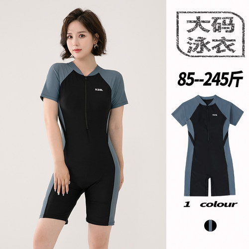 连体泳衣一件套带胸垫大码胖mm