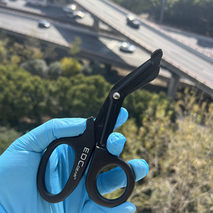 EMT战术剪刀求生急救救援带细齿剪布EDC户外野营生存装备帆布剪子