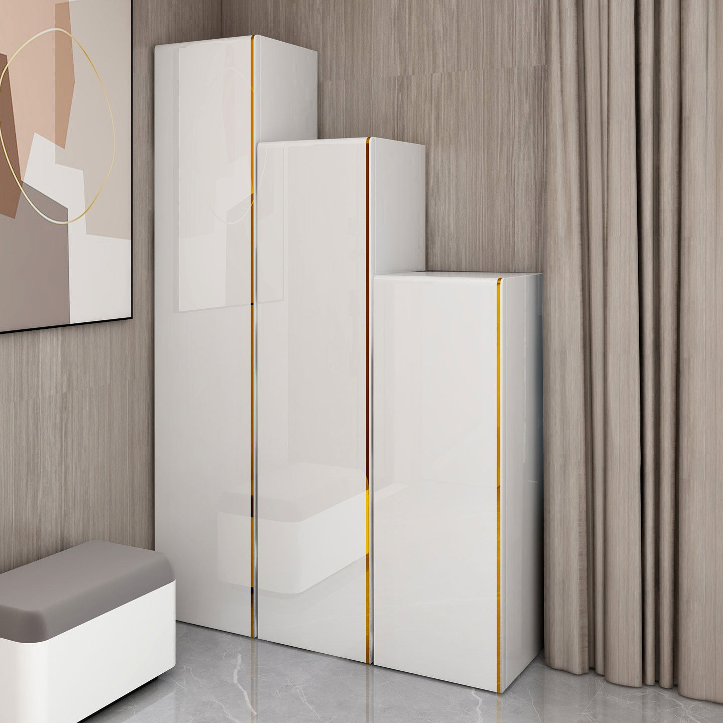 金趣鞋柜现代简约轻奢家用门口客厅钢板智能杀菌消毒整装收纳鞋架,住宅家具,鞋柜,淘宝优惠券,粉丝福利购,淘宝优惠卷