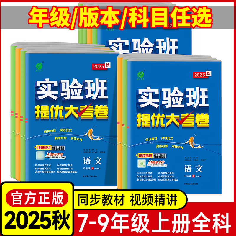 实验班提优大考卷语文数学英语