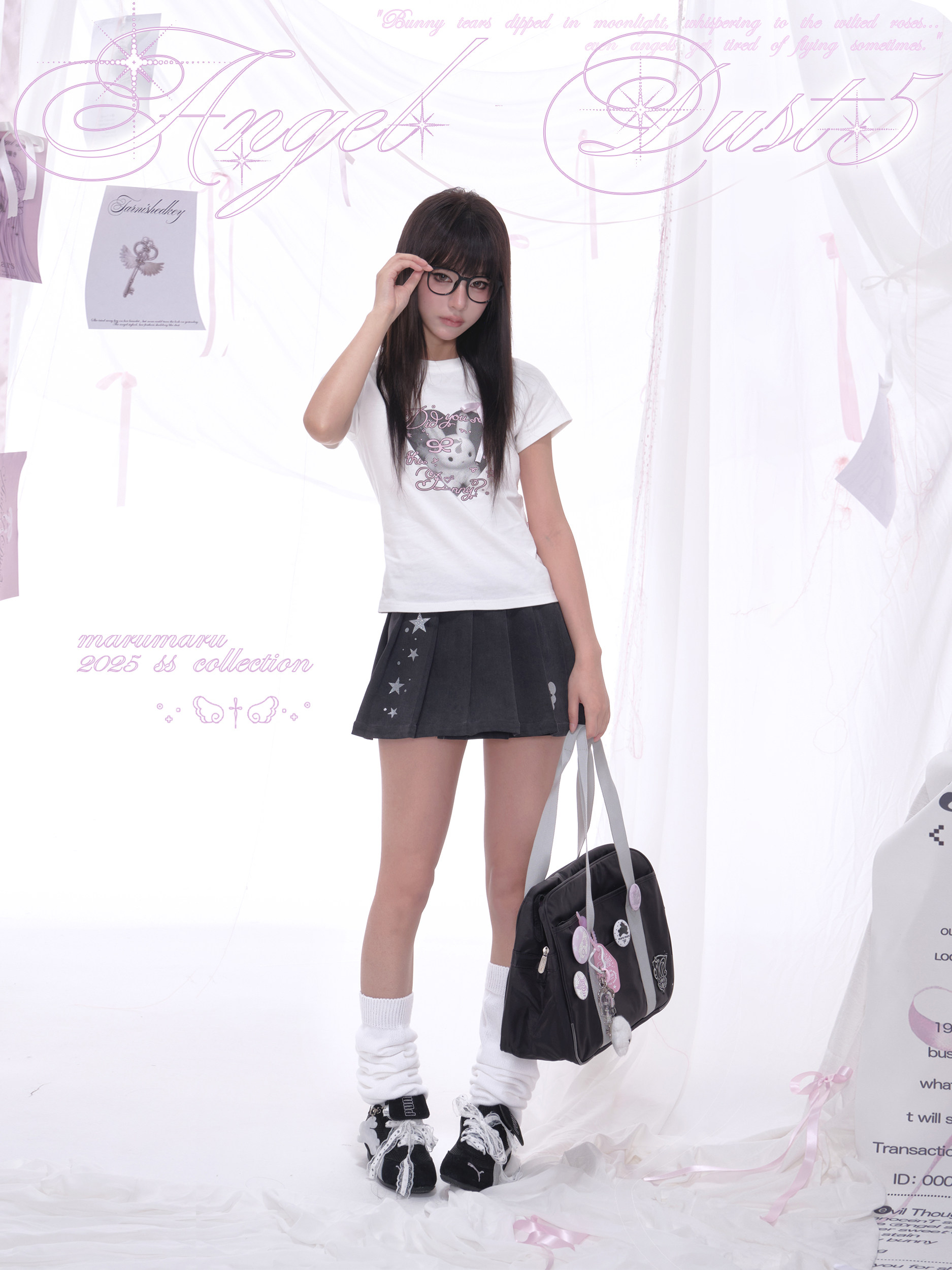 Angel Dust denim skirt: original washed pleated design - Taobao product photo 4