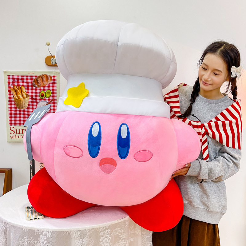 星之卡比公仔厨师造型毛绒玩具