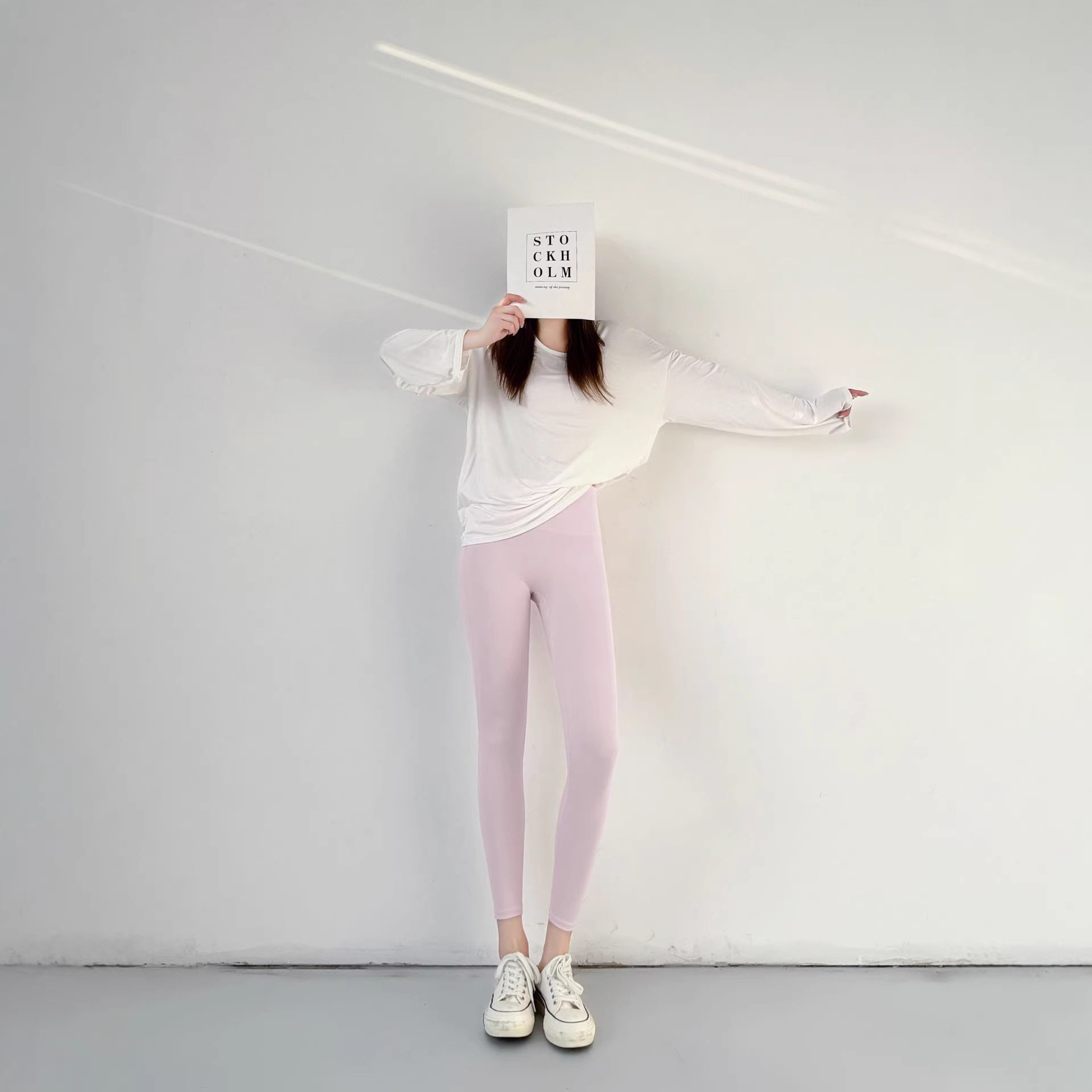 春夏无尴尬线裸感高腰收腹瑜伽裤女显瘦健身提臀紧身裤塑形运动裤