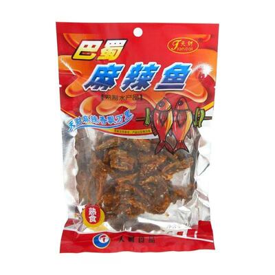 天财巴蜀麻辣鱼皮50g甜辣香辣鱼皮酥脆开袋即食下酒菜零食小吃