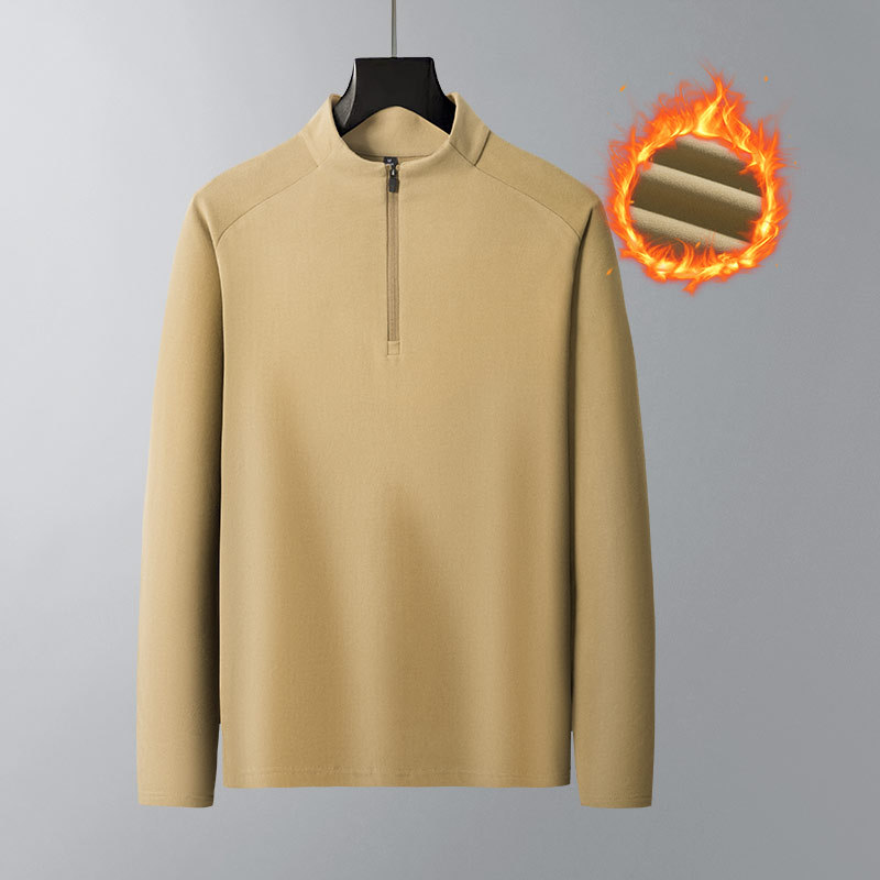 美式复古重磅半高领拉链卫衣