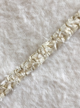 小香花边金线织带手工DIY白色编织带外套衣边袖口装饰服装辅料