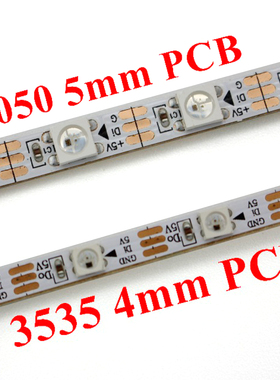 WS2812B窄版5V60灯5050内置SK6812可编程LED幻彩跑马灯带4mm/5mm