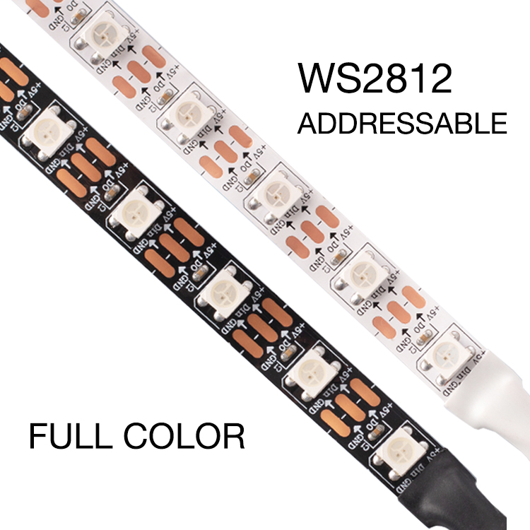 WS2812B SK6812 RGB 5050 SMD 幻彩灯带 软灯条 5V 30 60 144灯