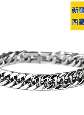 新疆西藏包邮百搭时尚钛钢蛇骨手链男士霸气不掉色金属韩