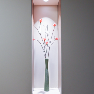 简约轻奢细高长陶瓷花瓶长枝干花大号插花器电视柜玄关柜入户摆件