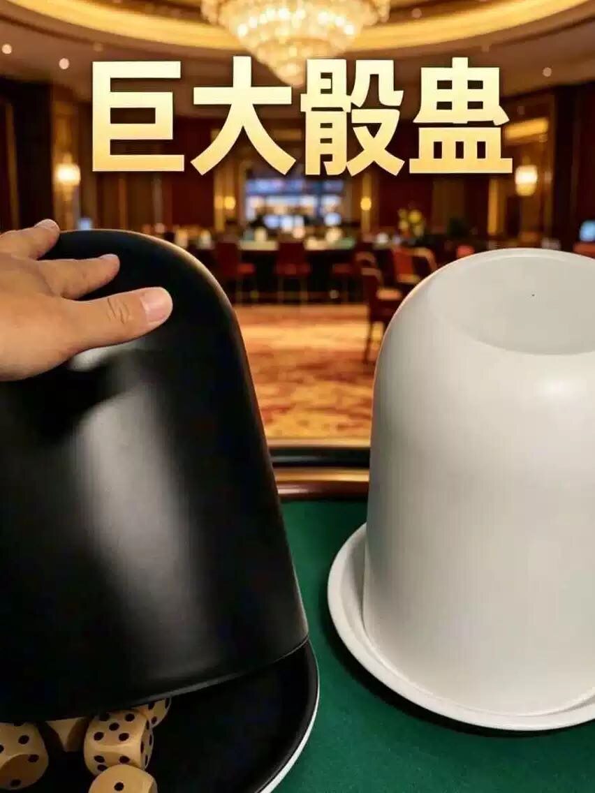 巨大筛盅手动骰盅超大色子摇盅