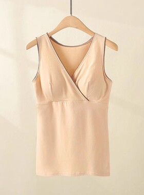 大码棉交叉有扣哺乳吊带背心月子打底服产后哺乳衣免穿文胸