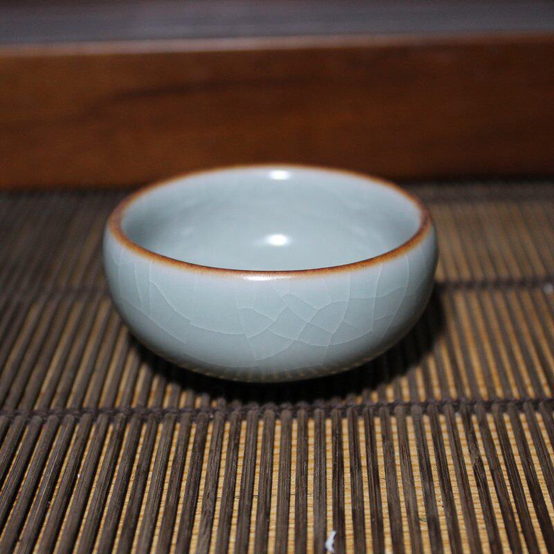 台湾秘色釉开片功夫茶具图片
