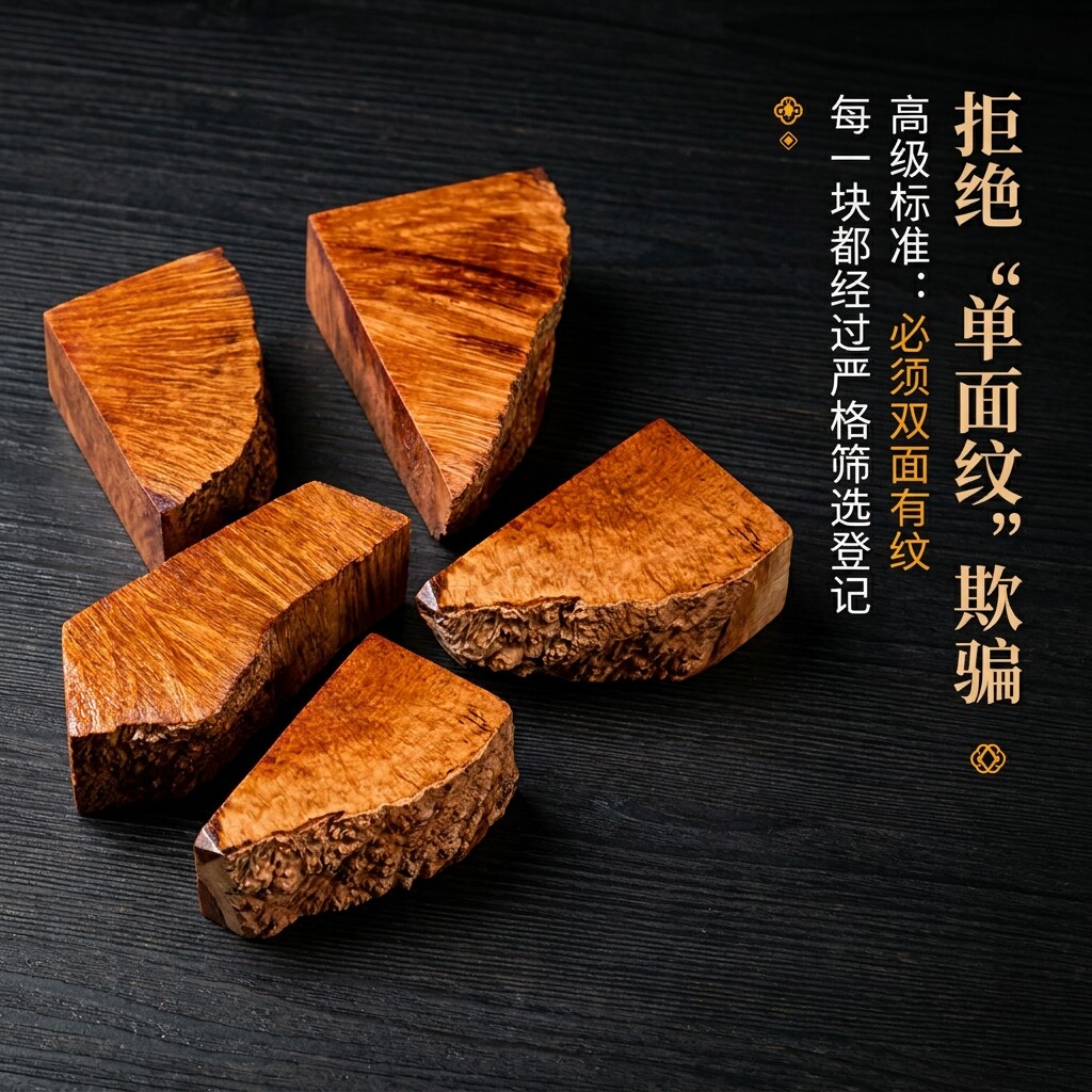 意大利进口特级石楠木瘤皮陈化老料手工烟斗DIY双面火焰