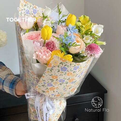 苁丛 原创 法式碎花艺术纸 田园花卉风花束包装纸