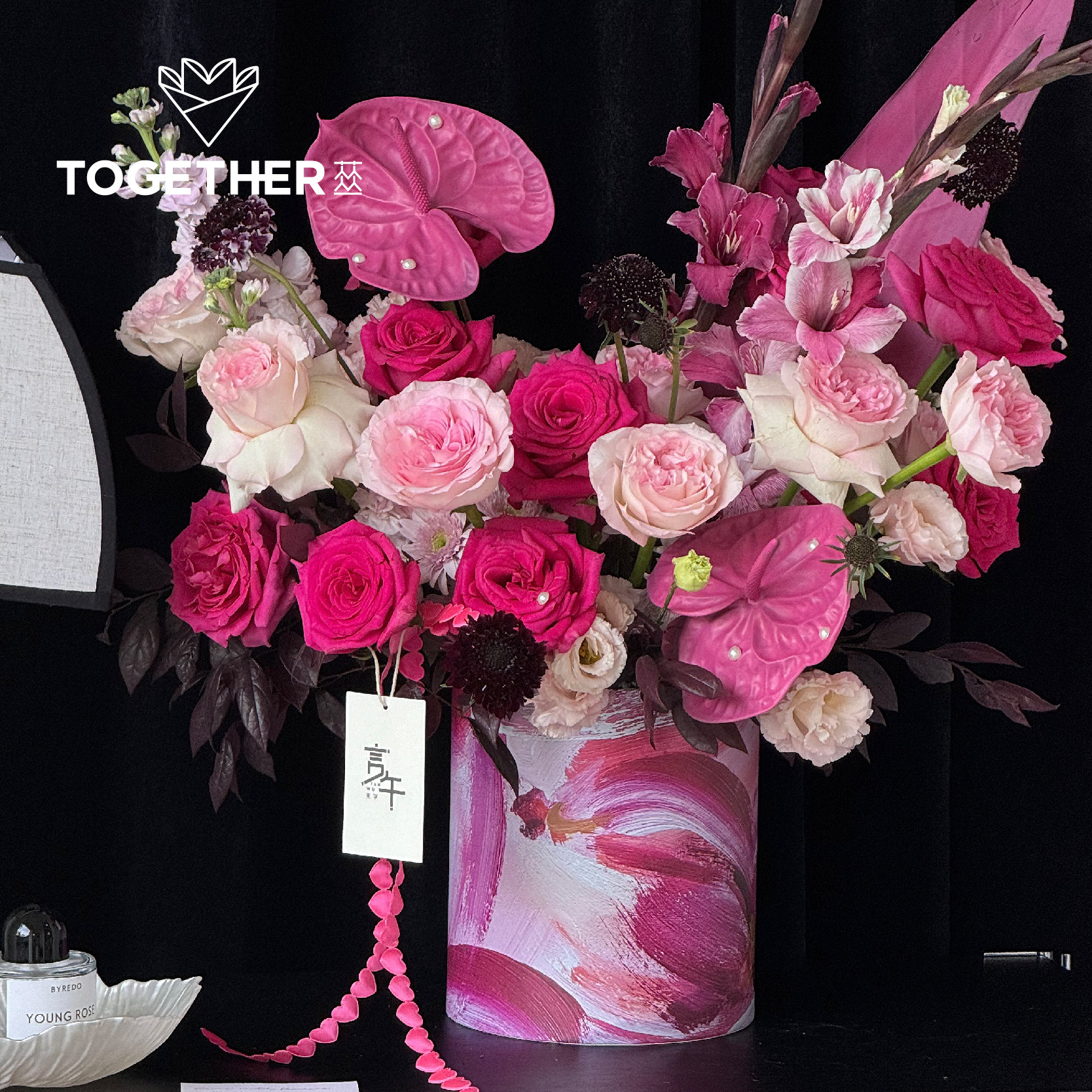 苁丛 原创 泼墨系列抱抱桶 情人节花束花艺鲜花花盒资材