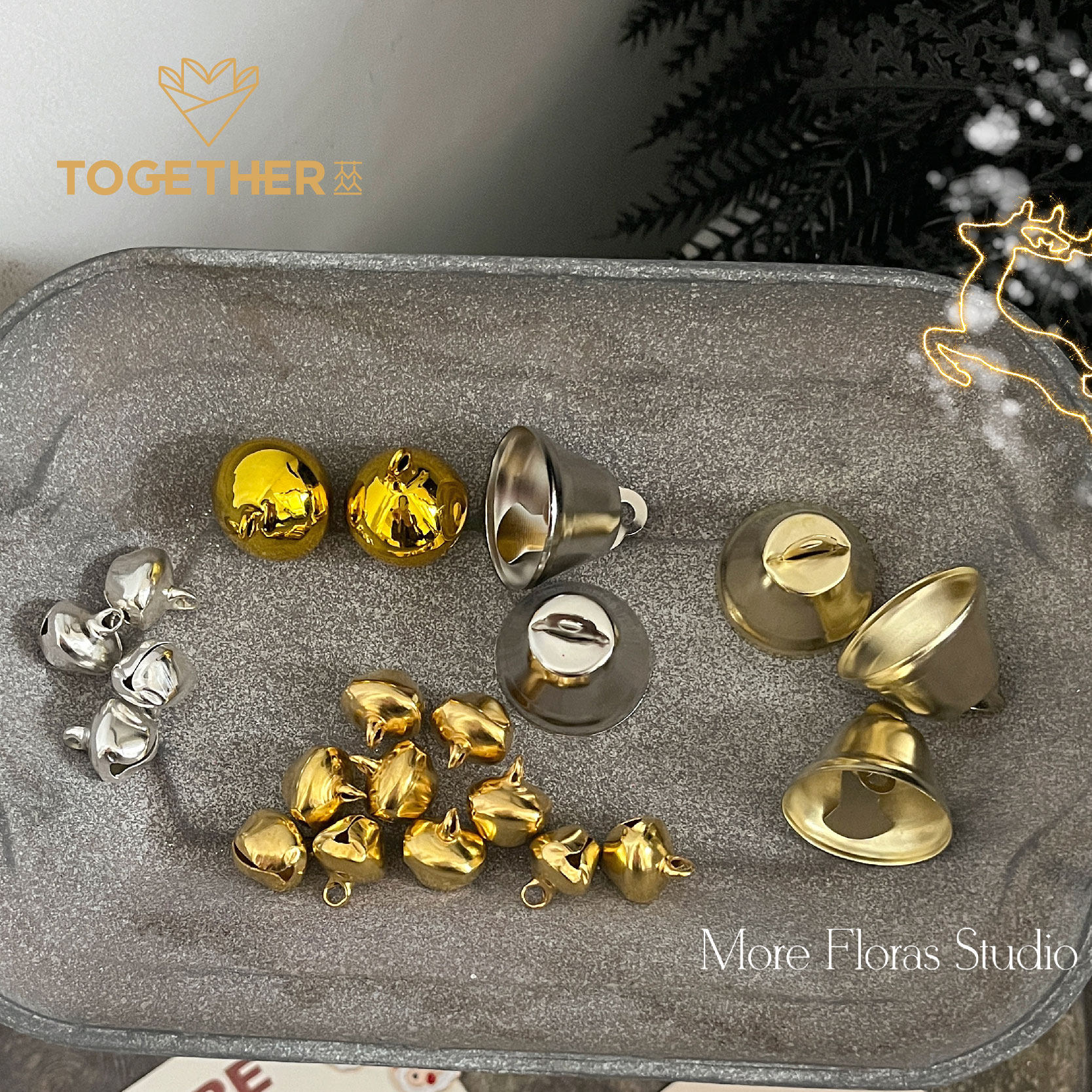 【圣诞】苁丛 装饰配件铃铛 节日场景布置用品