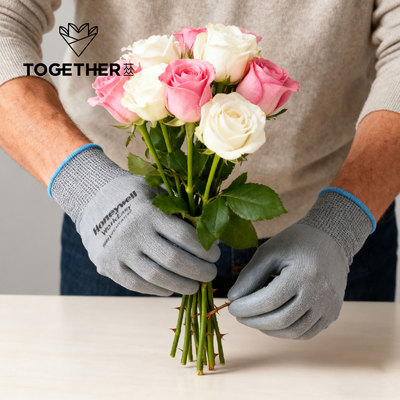 热卖花艺师手套涂层材料防护