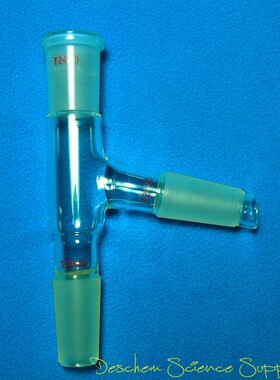 蒸馏头24/40 75度 蒸馏连接管 24 24 24 标准口 24X3 高硼硅料