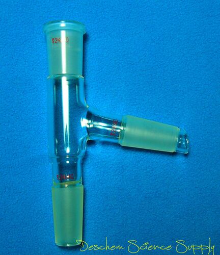 蒸馏头24/40 75度 蒸馏连接管 24 24 24 标准口 24X3 高硼硅料