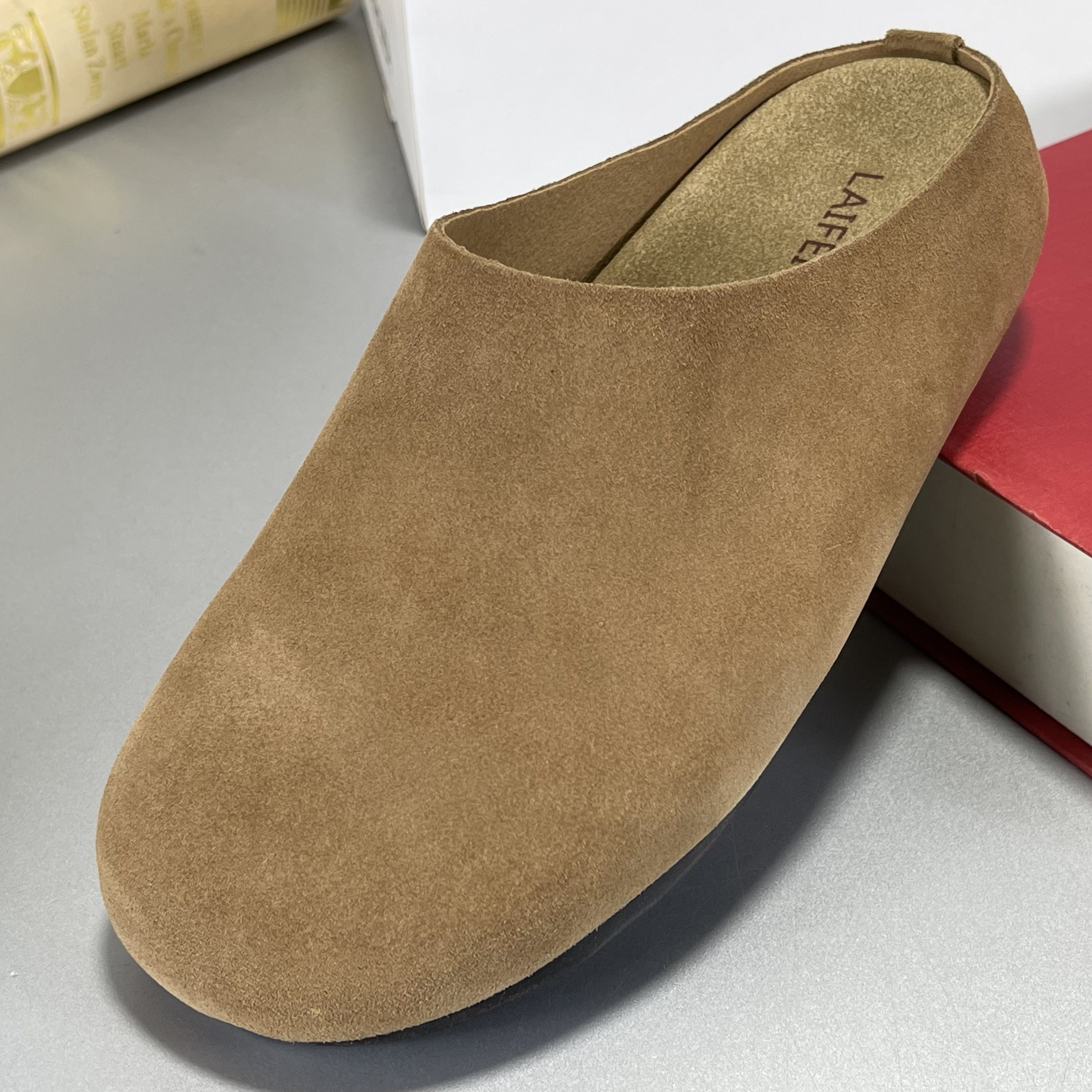 真皮复古勃肯鞋女2025新款厚底包头半拖鞋磨砂牛皮舒适慵懒人拖鞋,女鞋,其他拖鞋,淘宝优惠券,粉丝福利购,淘宝优惠卷